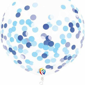 Sac De Ballons Confetti (3) - Bleu Party Shop