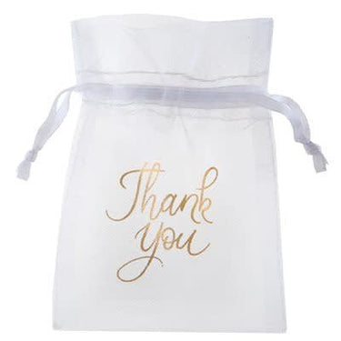 Santex - Sachet Thank You Métallisé Or 7.5 X 10 Cm (6) - Party Shop