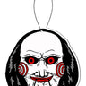 Trick or Treat Studios -Billy cinnamon-scented car air freshener from SAW by Trick or Treat Studios – creepy hanging accessory for horror fans and Halloween car décor. - Party Shop