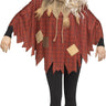 FUN WORLD - Adult scarecrow poncho costume with hood – spooky Halloween outfit, one size fits most, accessories not included. Party Shop
