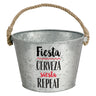 Amscan - Sceau En Métal Medium 10'' - Fiesta - Party Shop