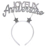 Santex - Serre Tête Joyeux Anniversaire Argent - Party Shop