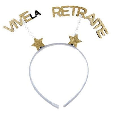 Santex - Serre Tête Vive La Retraite Pailleté Or - Party Shop