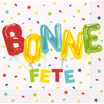 Serviette Cocktail (16) - Bonne Fête