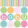 Unique - Serviettes À Cocktail (16) - Baby (Pastel) - Party Shop