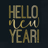 Unique - Serviettes À Cocktail (16) - Hello New Year - Party Shop