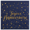 Santex - Serviettes À Cocktail Joyeux Anniversaires Bleu  (20) - Party Shop