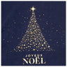Santex - Serviettes de table (10) - Bleu Marin Joyeux Noël - Party Shop