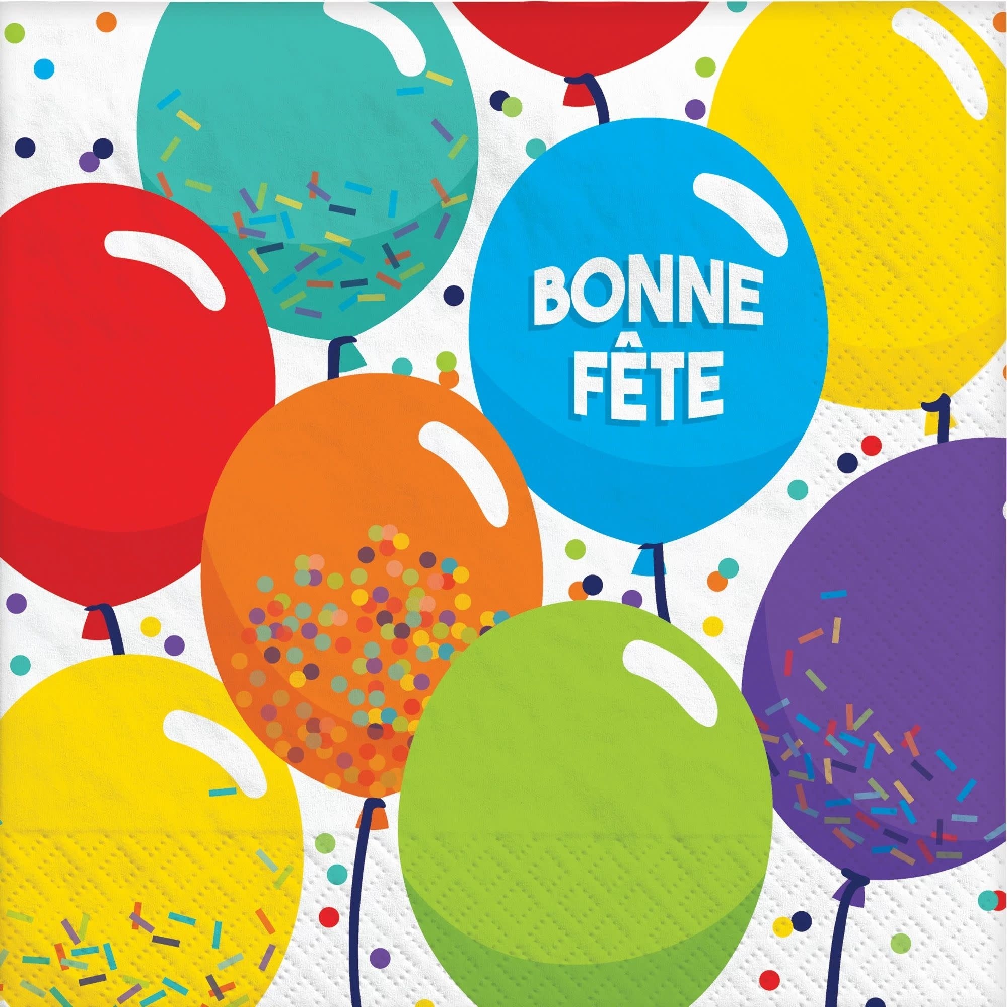 Serviettes De Table (16) - Ballons Bonne Fête Party Shop