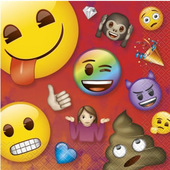 Serviettes De Table (16) - Emoji Party Shop