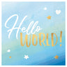 Amscan - Serviettes De Table (16) - Hello World Bleu - Party Shop