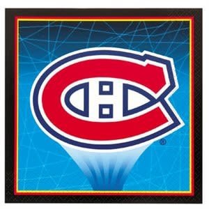 Serviettes De Table (16) - Lnh Canadiens De Montréal Party Shop