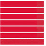 Unique - Serviettes de table (16) - Rouge rayé - Party Shop