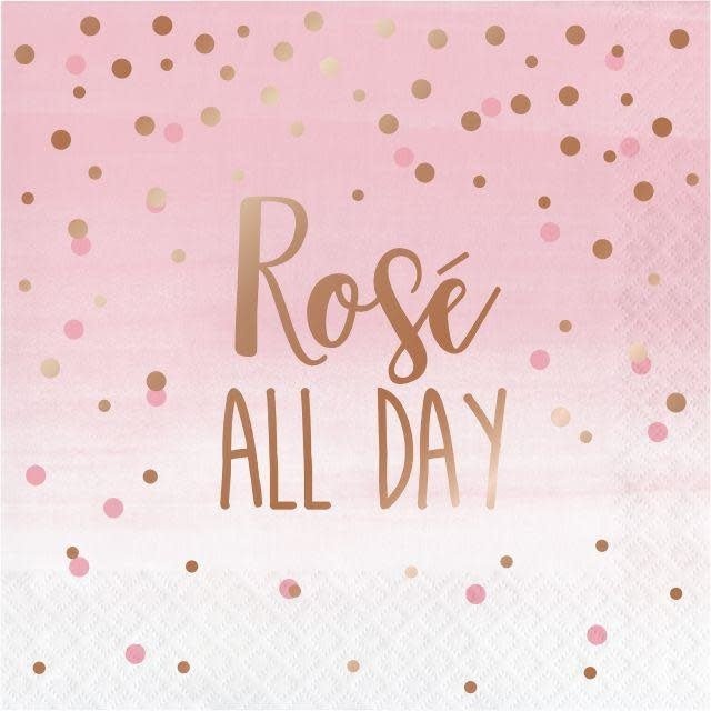 Serviettes De Table (16) - Tout En Rose (Rosé All Day) Party Shop