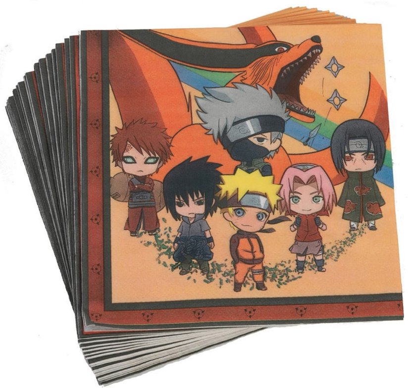 Serviettes De Table (20) - Naruto Party Shop