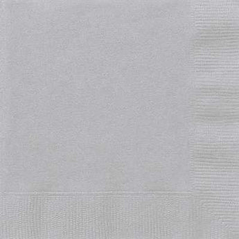 Serviettes De Table (50) - Argent Party Shop