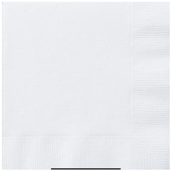 Serviettes De Table (50) - Blanc Party Shop