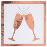 Santex - Serviettes De Table Coupe de Champagne Rose Gold (20) - Party Shop