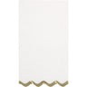Unique - Serviettes de table d'invités (16) - Blanc - or - Party Shop
