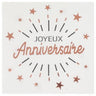 Santex - Serviettes De Table Joyeux Anniversaire Rose Gold (10) - Party Shop