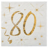 Santex - Serviettes De Table Or 80 Ans (20) - Party Shop