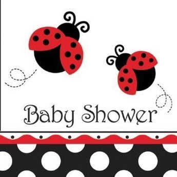 Serviettes De Table Shower Fantaisie De Coccinelle (16) Party Shop