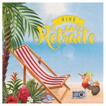 Serviettes De Table Vive La Retraite (20) Party Shop