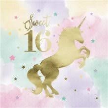 Serviettes De Table(16) - Licorne Pastel Sweet 16 Party Shop