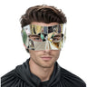 KBW global - Silver poly mirror geometric mask with reflective faceted design. Perfect accessory for Halloween, masquerades, futuristic parties, cosplay and New Year’s Eve. - Party shop