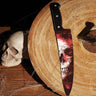 15.25-inch fake chef knife with skull and bloody blade – Halloween costume prop or horror decoration - funworld - Party shop