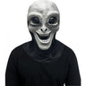 Smirking alien mask with attached hood for adults – perfect for Halloween, sci-fi cosplay, or extraterrestrial-themed parties - Funworld - Party Shop