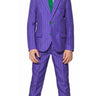 SUITMEISTER -Suitmeister The Joker kids’ costume with jacket, pants, and tie. Official DC Comics outfit perfect for Halloween, cosplay, or superhero-themed parties.- Party Shop