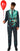Suitmeister  - Pennywise IT men’s costume – creepy clown Halloween outfit with jacket, pants, and tie. Official Warner Bros IT movie costume. - Party shop