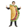Taco child costume with photo-real front and back printed tunic, foam-lined for taco shape – fun and easy Halloween food costume - FunWorld - Party Shop