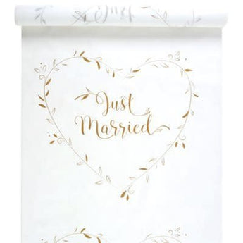 Tapis Just Married Or 75 Cm Rouleau De 10 Mètres Party Shop