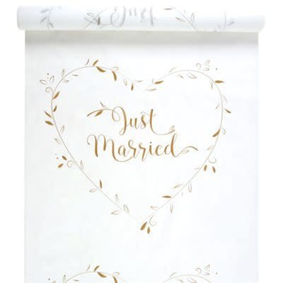 Tapis Just Married Or 75 Cm Rouleau De 10 Mètres Party Shop