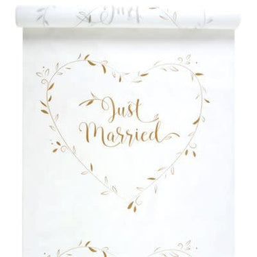 Santex - Tapis Just Married Or 75 Cm Rouleau De 10 Mètres - Party Shop