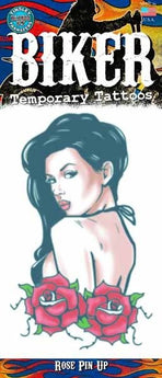 Tatouage Temporaire Pin Up Et Rose Party Shop