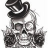TINSLEY - Tatouage Temporaire - Tete De Mort - Party Shop