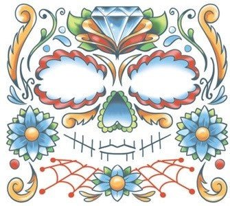 Tatouages Temporaire - Candy Skull Face Party Shop