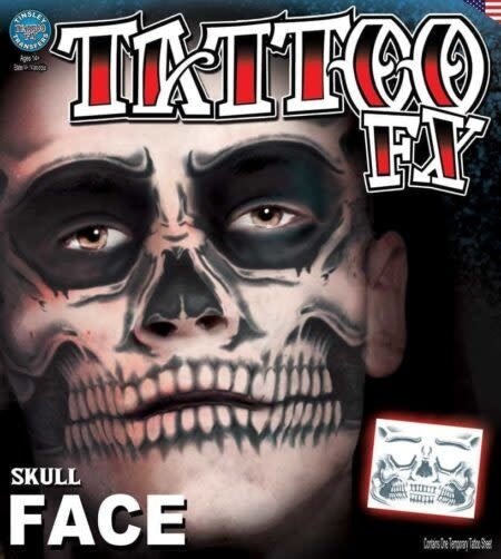 Tatouages Temporaire - Skull Face Party Shop