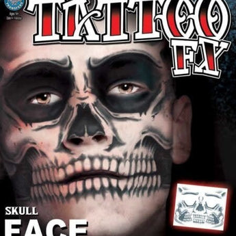 Tatouages Temporaire - Skull Face Party Shop