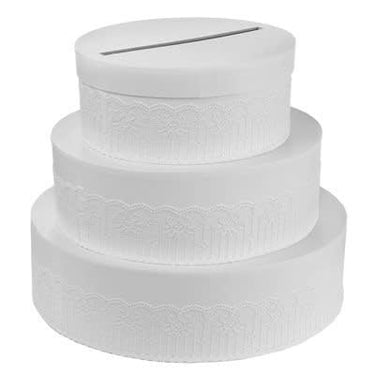 Santex - Tirelire Gâteau Blanc 29.5 X 26 Cm - Party Shop