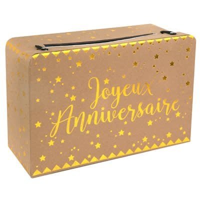 Tirelire Joyeux Anniversaire Métallisé Kraft Party Shop