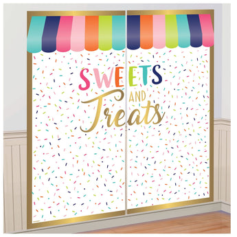 Toile De Fond Décorative (2Mcx) - Sweet And Treats (Bonbons) Party Shop