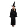 Underwrpas - Black witch cape and hat set – Classic Halloween costume accessories for women, teens and kids. Perfect for carnival, cosplay, stage shows and parties- Party shop