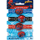 Unique - Bracelets de Spider-Man, Marvel (4 unités) - Party Shop