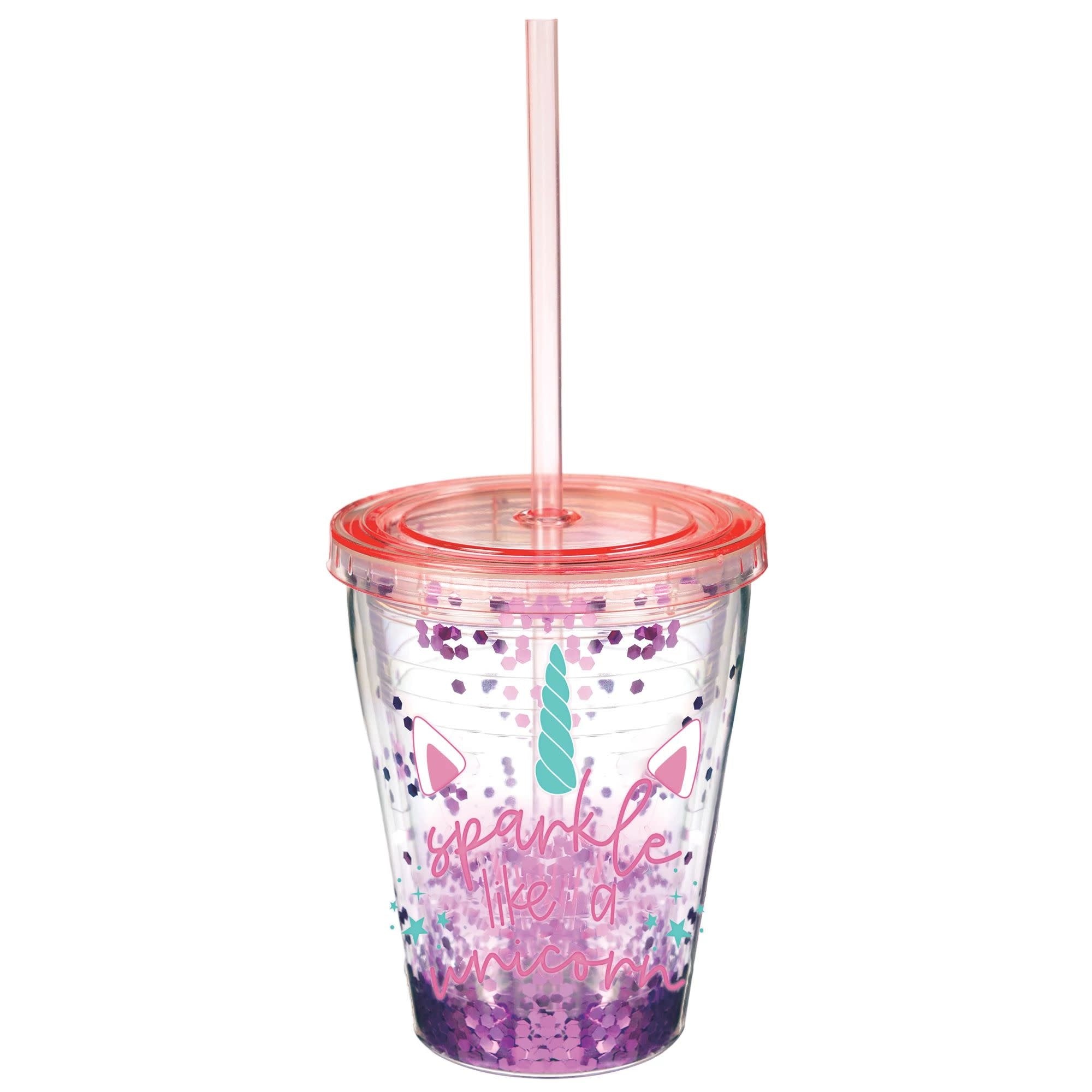 Verre A Paille 12Oz - Licorne Enchantée Party Shop