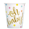 Unique - Verre De Carton 9Oz (8) - Oh Baby - Party Shop