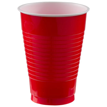 Verre De Plastique 12Oz (20) - Rouge pomme Party Shop